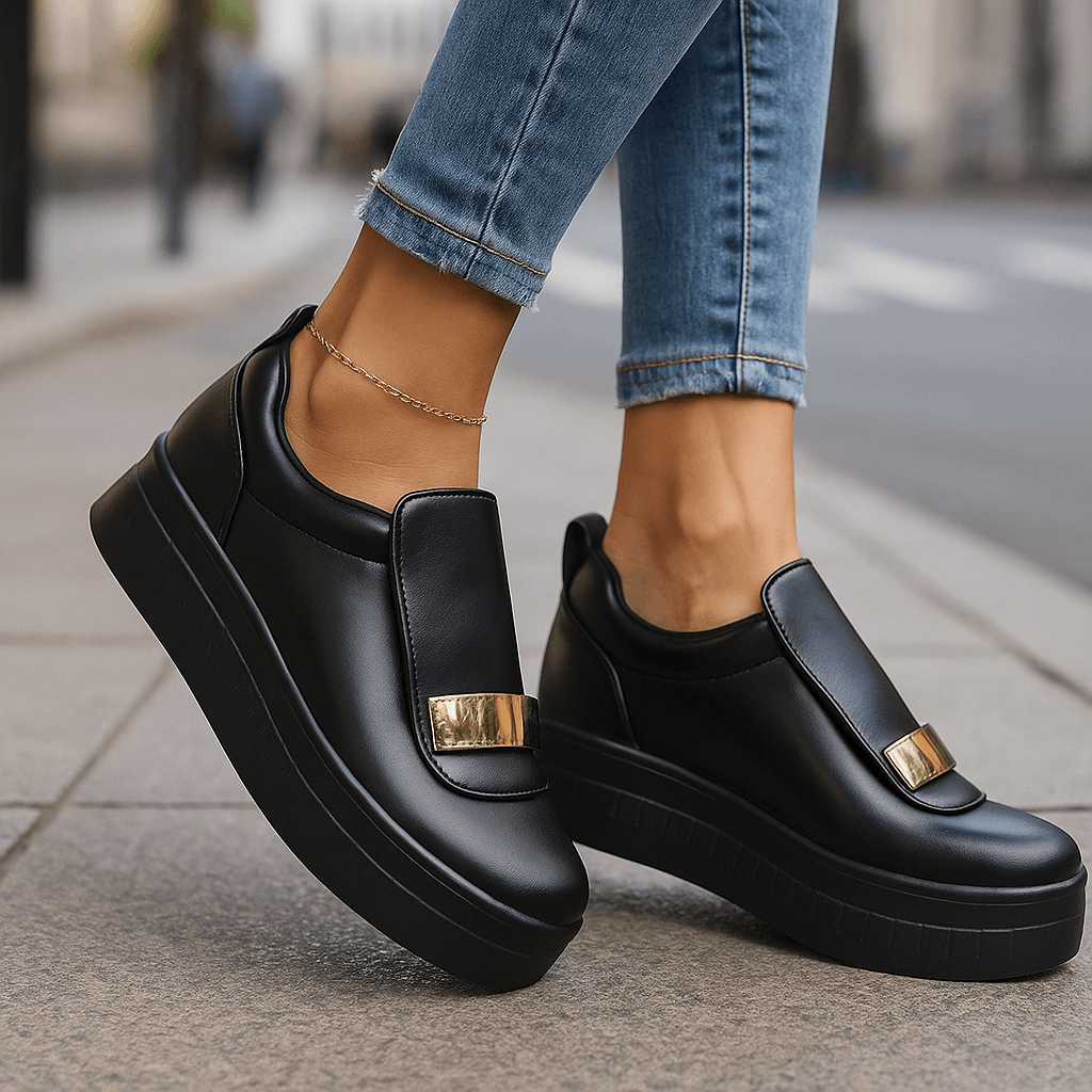 Women's Slip-On Platform Shoes with Lightweight Design