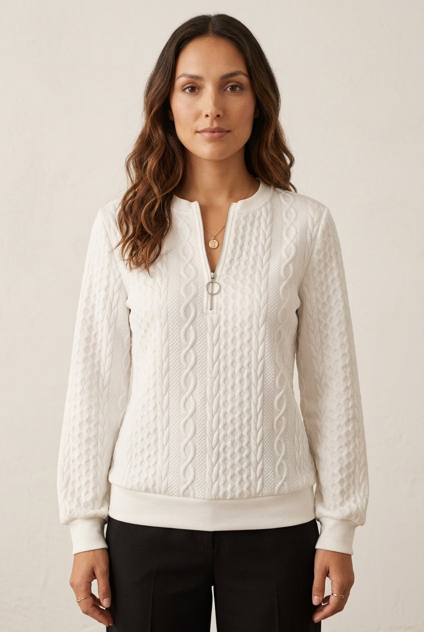 Women's Soft Knit Sweater with Flattering Drape
