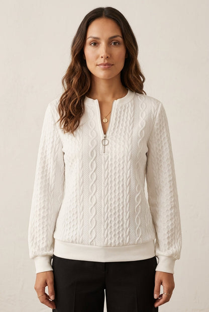 Women's Soft Knit Sweater with Flattering Drape