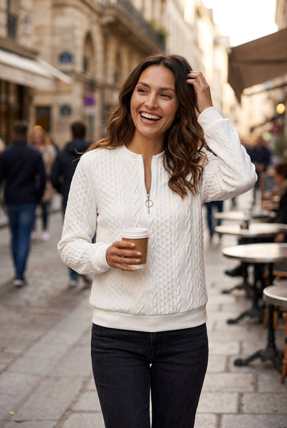 Women's Soft Knit Sweater with Flattering Drape
