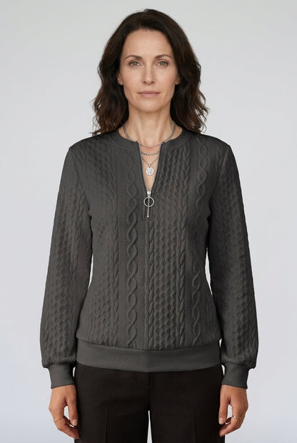 Women's Soft Knit Sweater with Flattering Drape