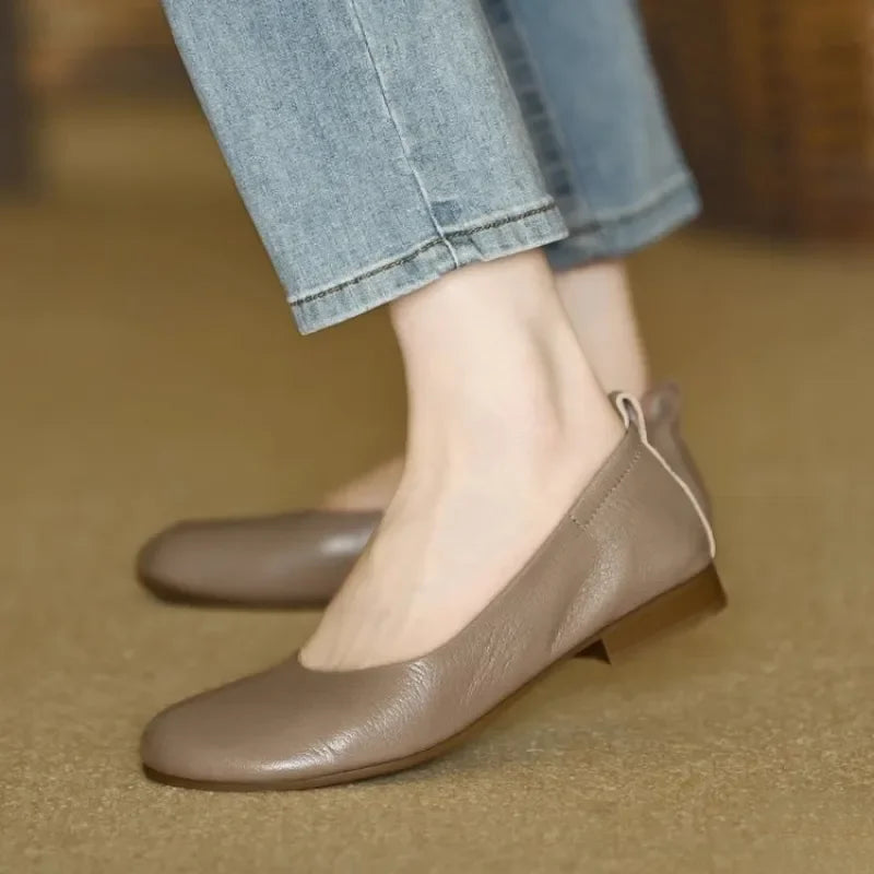 Women's Square-Toe Flats with Soft Sole for Everyday Comfort