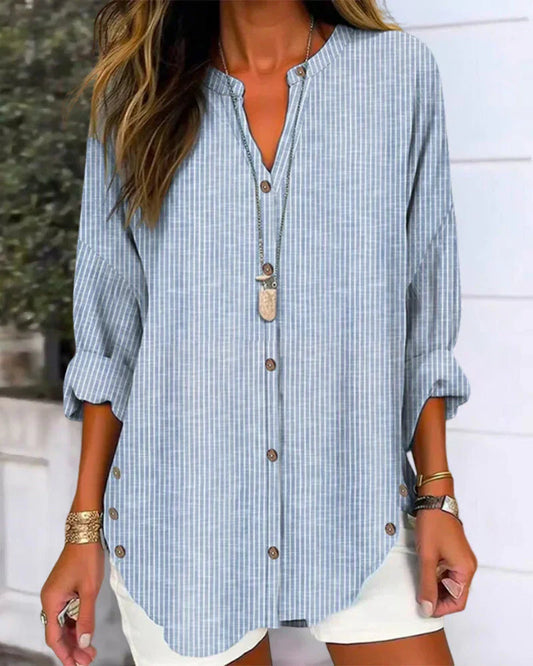 Women's Striped Shirt with Modern Design