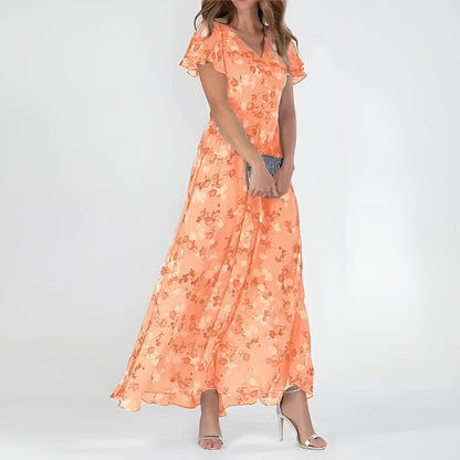 Women's Summer Dress with Elegant Silhouette and Flowy Design