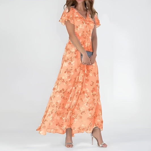 Women's Summer Dress with Elegant Silhouette and Flowy Design