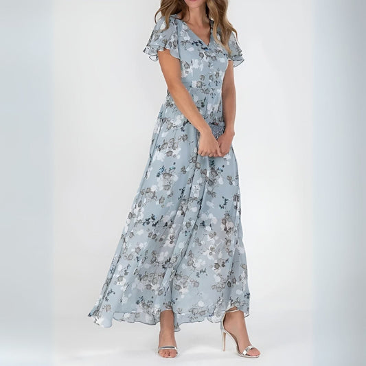 Women's Summer Dress with Elegant Silhouette and Flowy Design