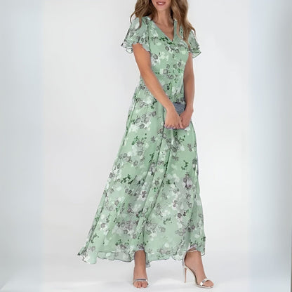 Women's Summer Dress with Elegant Silhouette and Flowy Design