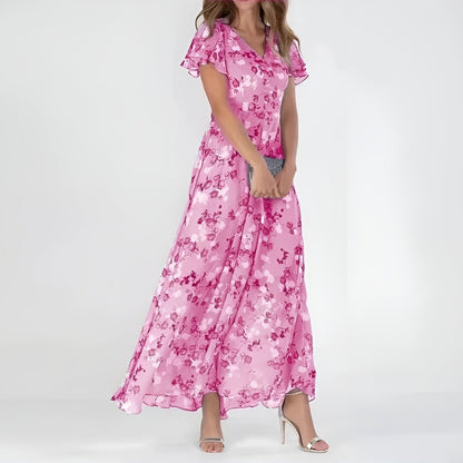 Women's Summer Dress with Elegant Silhouette and Flowy Design