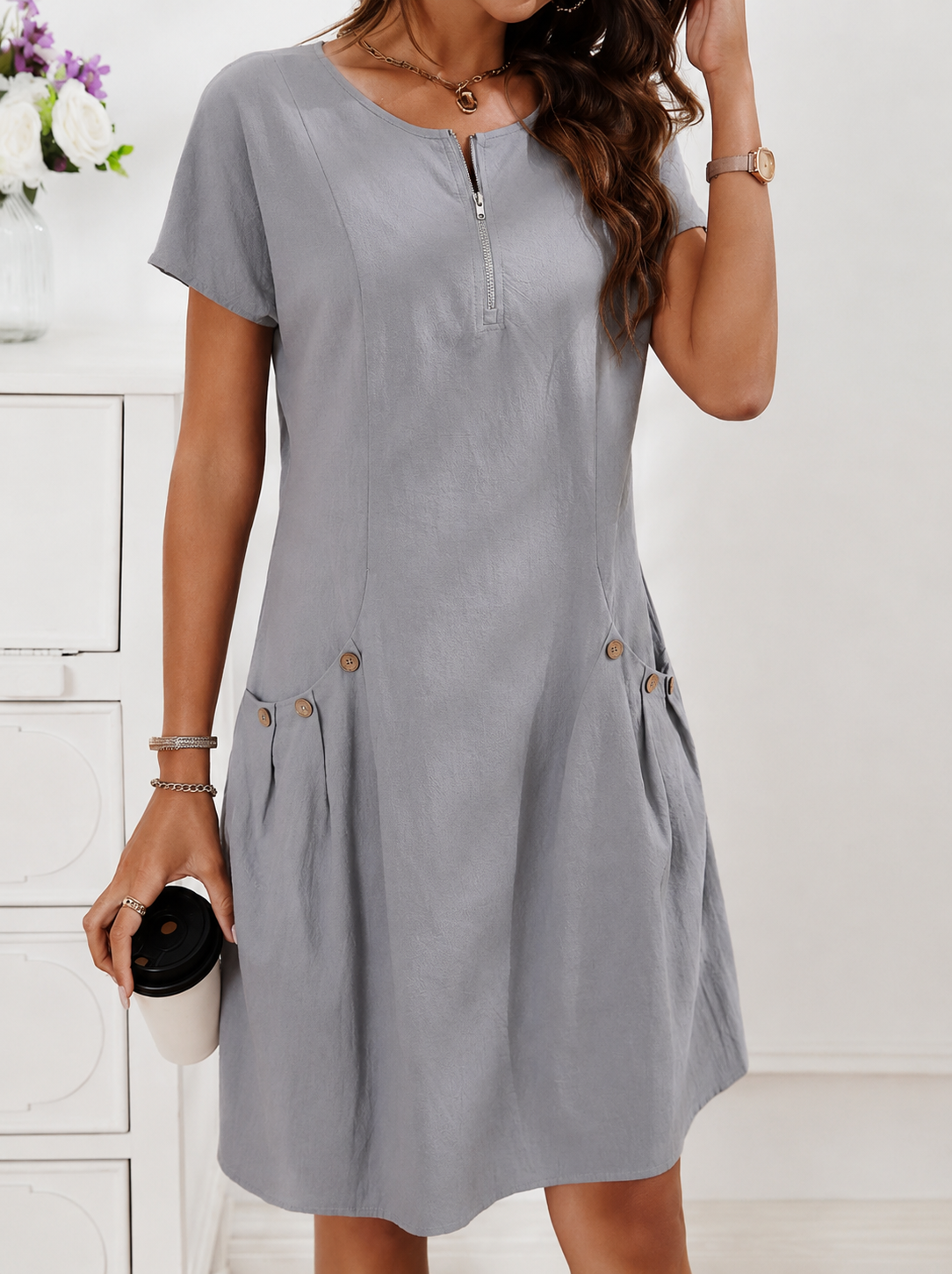 Women's Summer Dress with Flowy Fit and Breathable Design