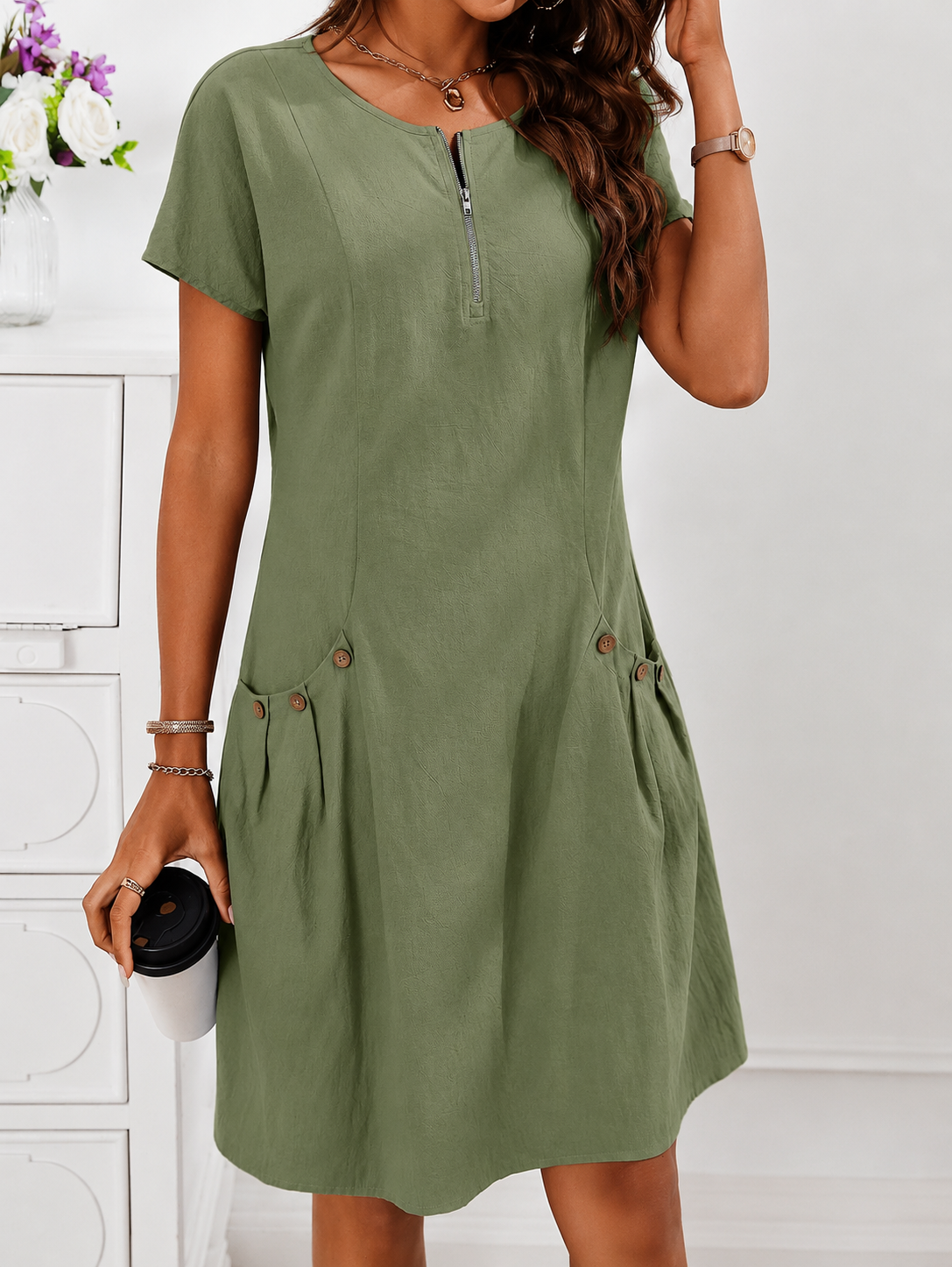 Women's Summer Dress with Flowy Fit and Breathable Design