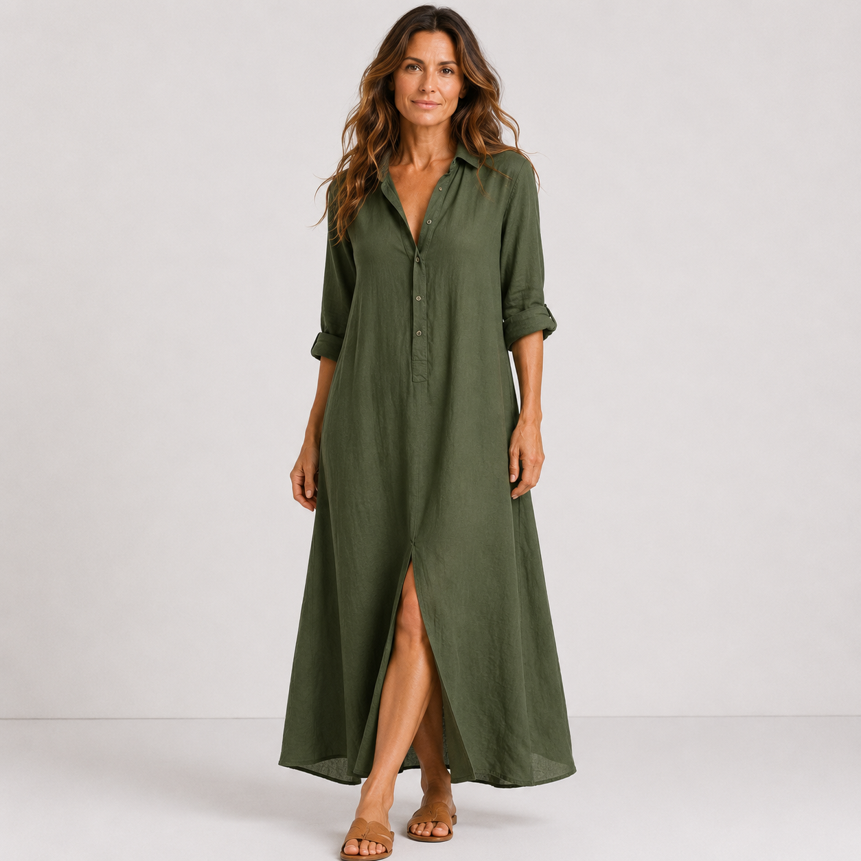 Women's Summer Dress with Long Flowing Cut