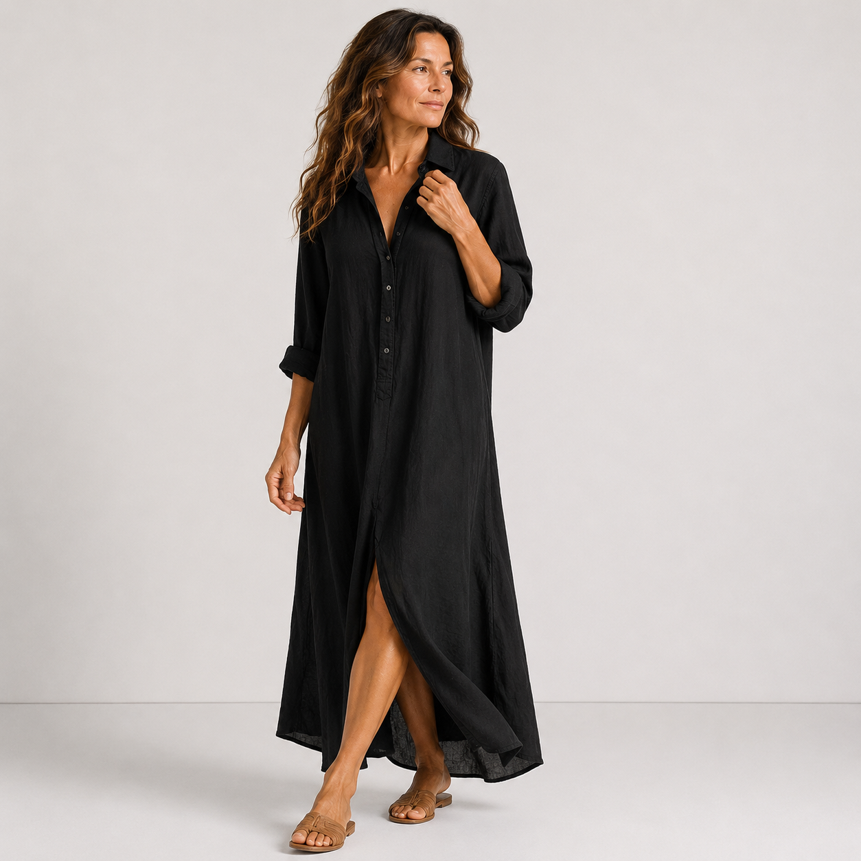 Women's Summer Dress with Long Flowing Cut