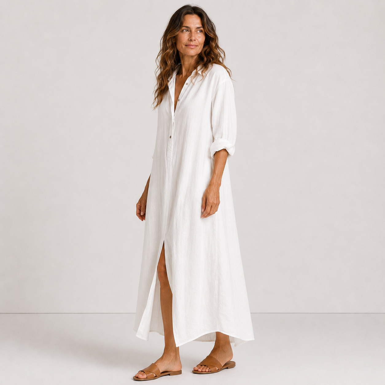 Women's Summer Dress with Long Flowing Cut
