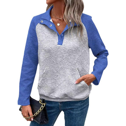 Women's Turtleneck Sweater with Textured Surface