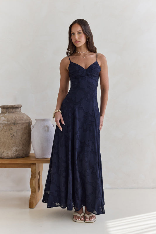 Women's V-Neck Maxi Dress with Adjustable Straps