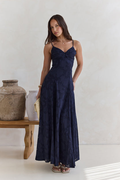 Women's V-Neck Maxi Dress with Adjustable Straps