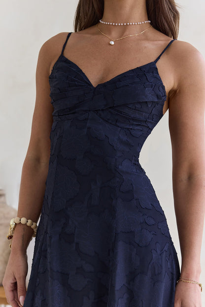 Women's V-Neck Maxi Dress with Adjustable Straps