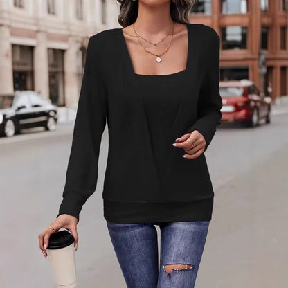Women's V-Neck Sweater with Long Sleeves