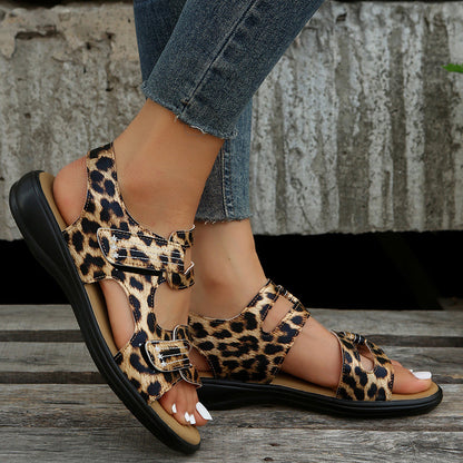 Women's Velcro Sandals with Round Toe