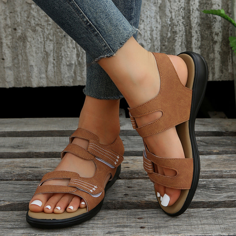 Women's Velcro Sandals with Round Toe