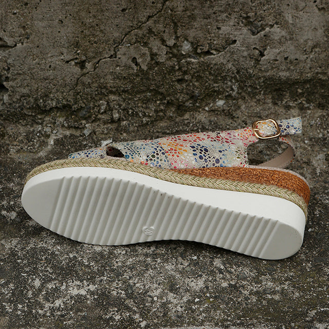 Women's Wedge Sandals with Buckle Strap and Open Toe