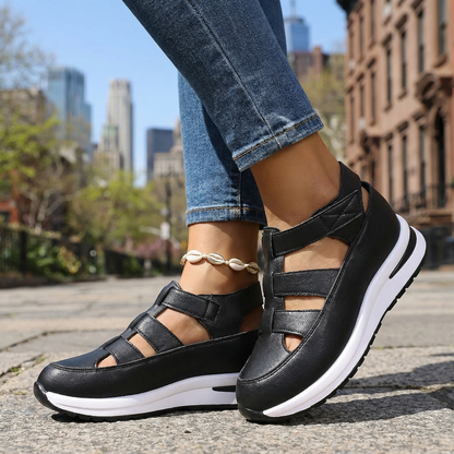 Women's Wedge Sandals with Multi-Strap Design