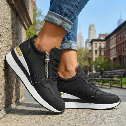 Women's Wedge Trainers with Cushioned Heel Support
