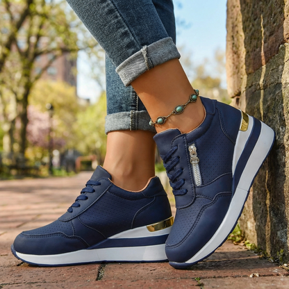 Women's Wedge Trainers with Cushioned Heel Support