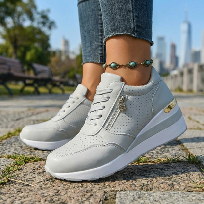 Women's Wedge Trainers with Cushioned Heel Support