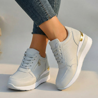 Women's Wedge Trainers with Cushioned Heel Support