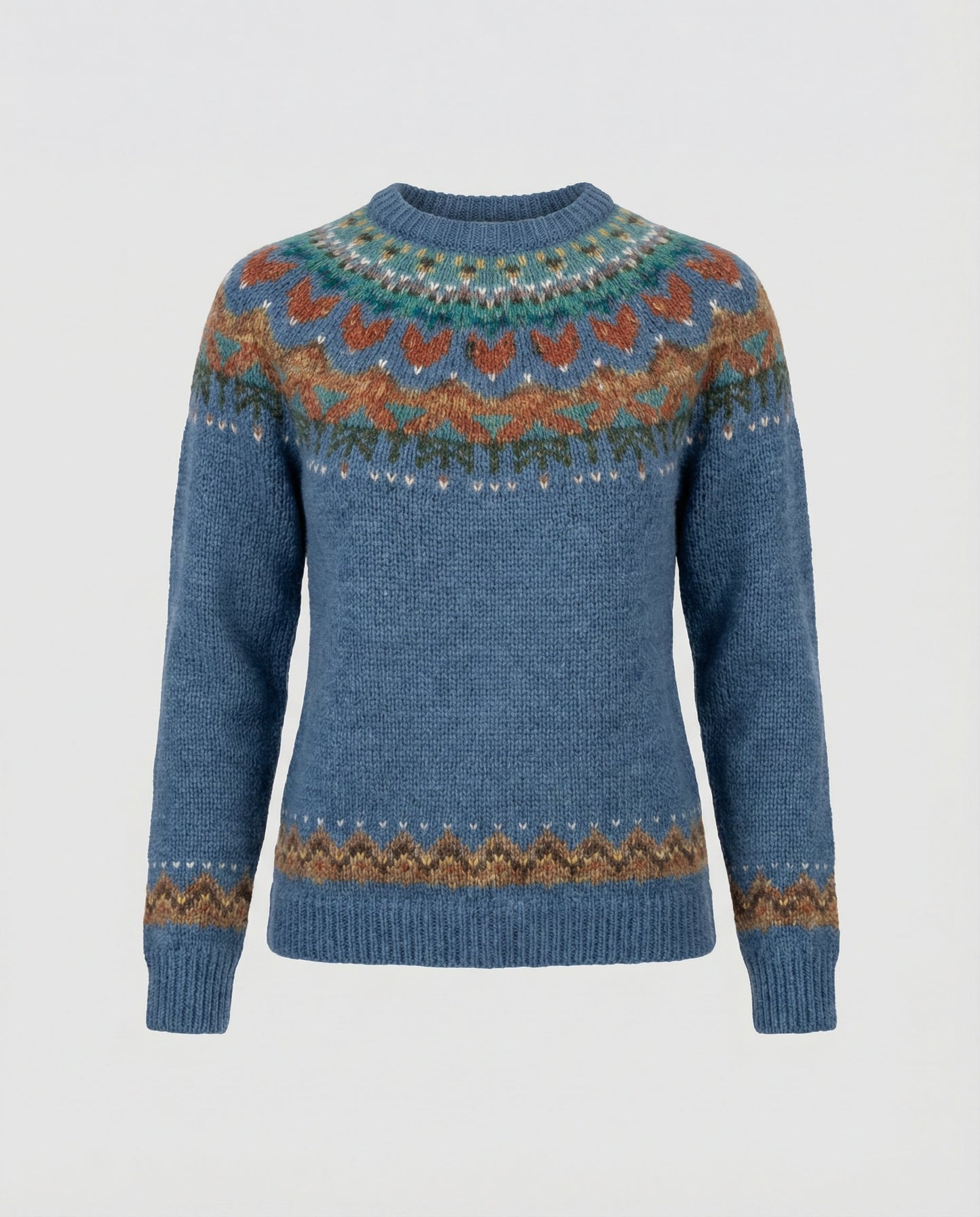 Women's Vintage Knit Sweater with Classic Pattern