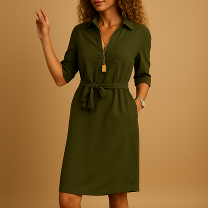 Sophie | Belted Shirt Dress