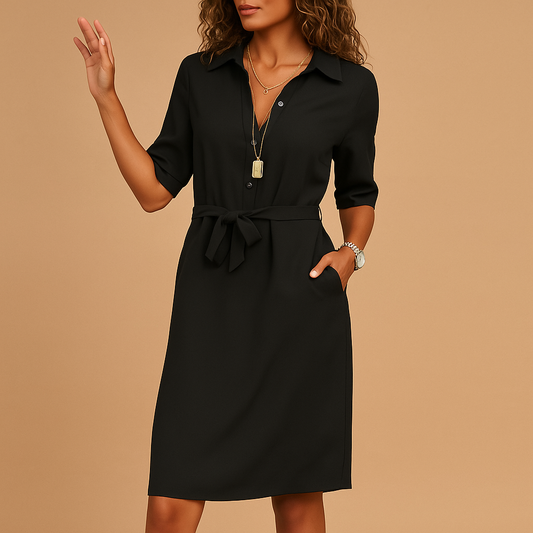 Sophie | Belted Shirt Dress