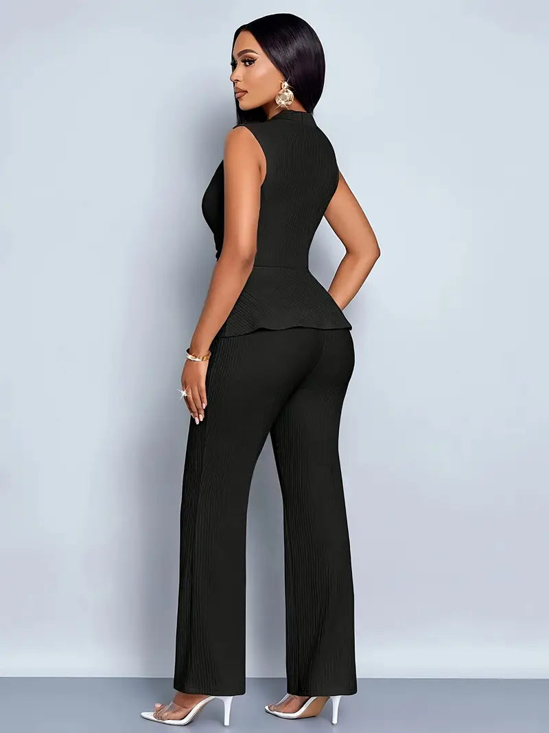daisy | pleated peplum pants set