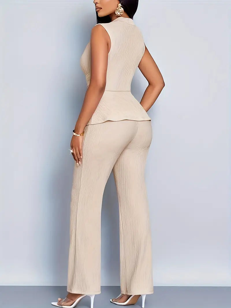 daisy | pleated peplum pants set