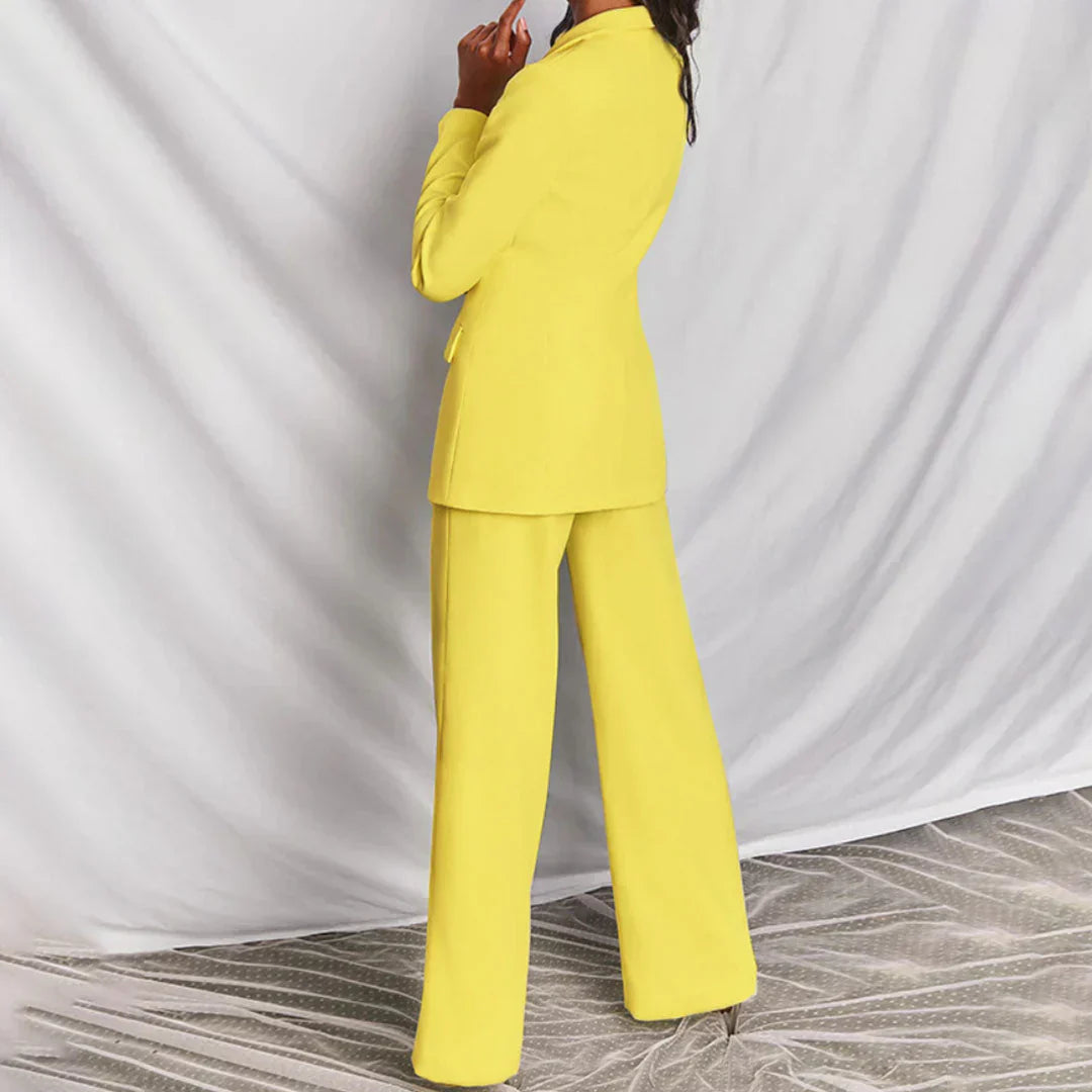 sienna | longline blazer trouser suit wide-leg