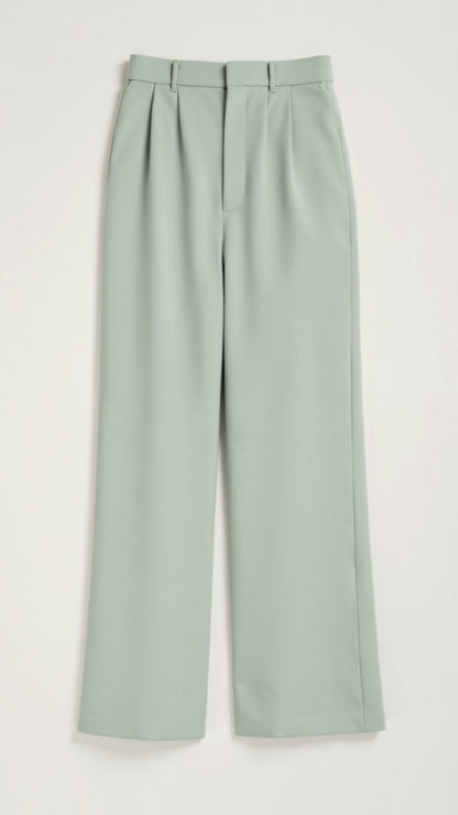 daisy | high waisted wide leg trousers light blue