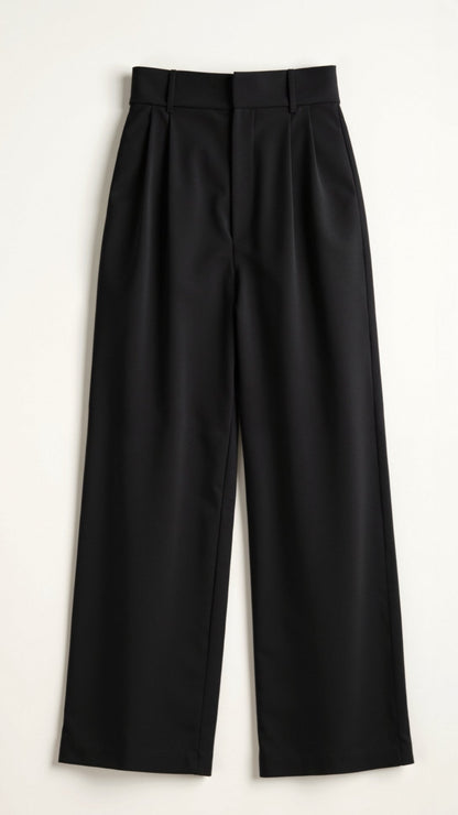 daisy | high waisted wide leg trousers black