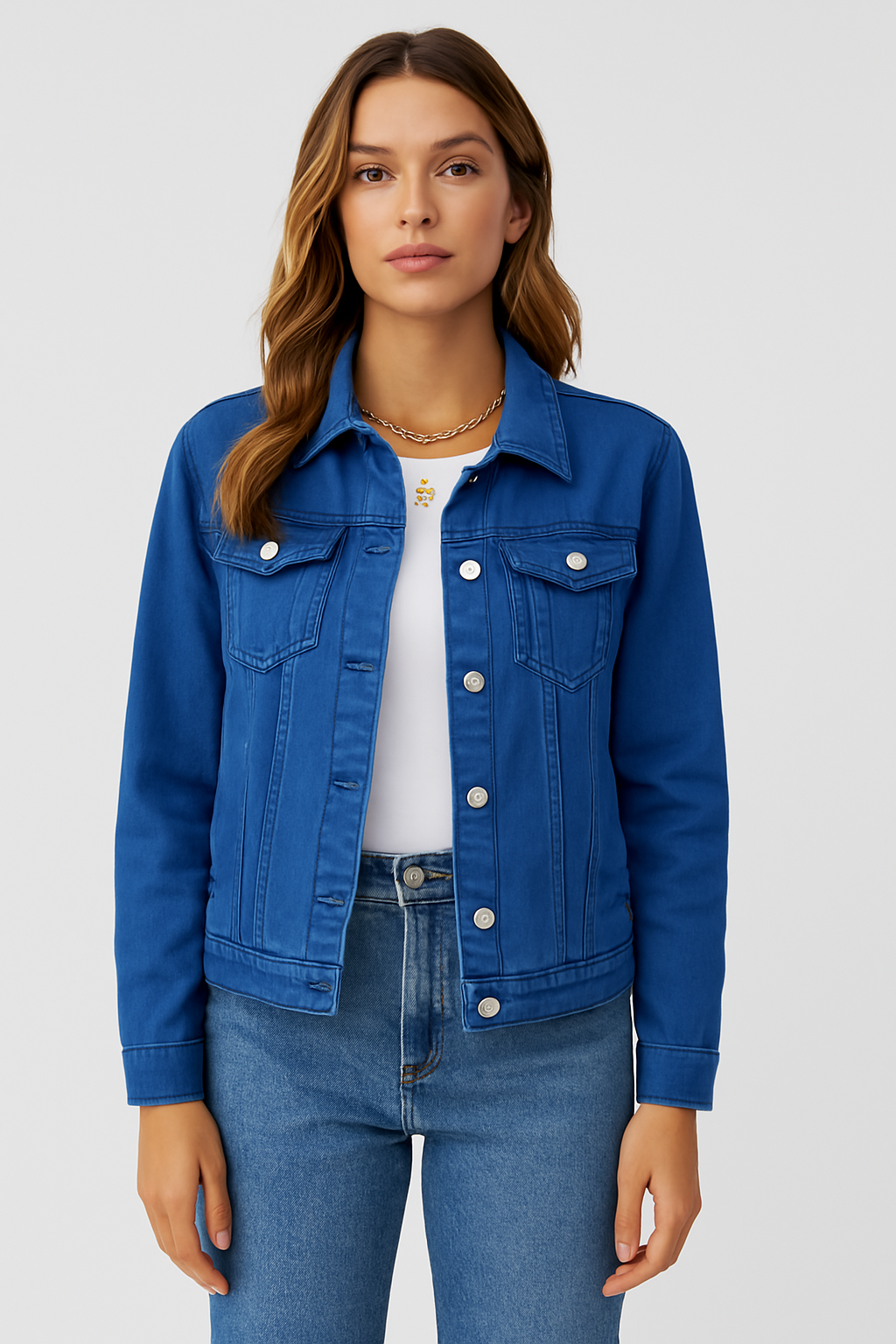 daisy | cropped denim jacket dark blue