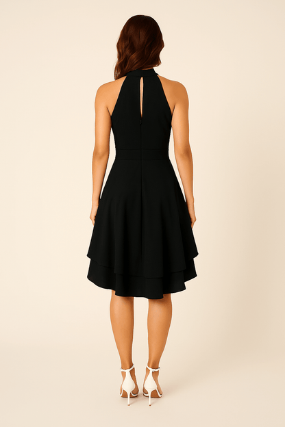 Sienna | Halter-Neck Sleeveless Midi Dress