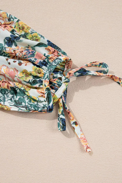 Penny | Floral Print Ruffle Hem Mini Dress