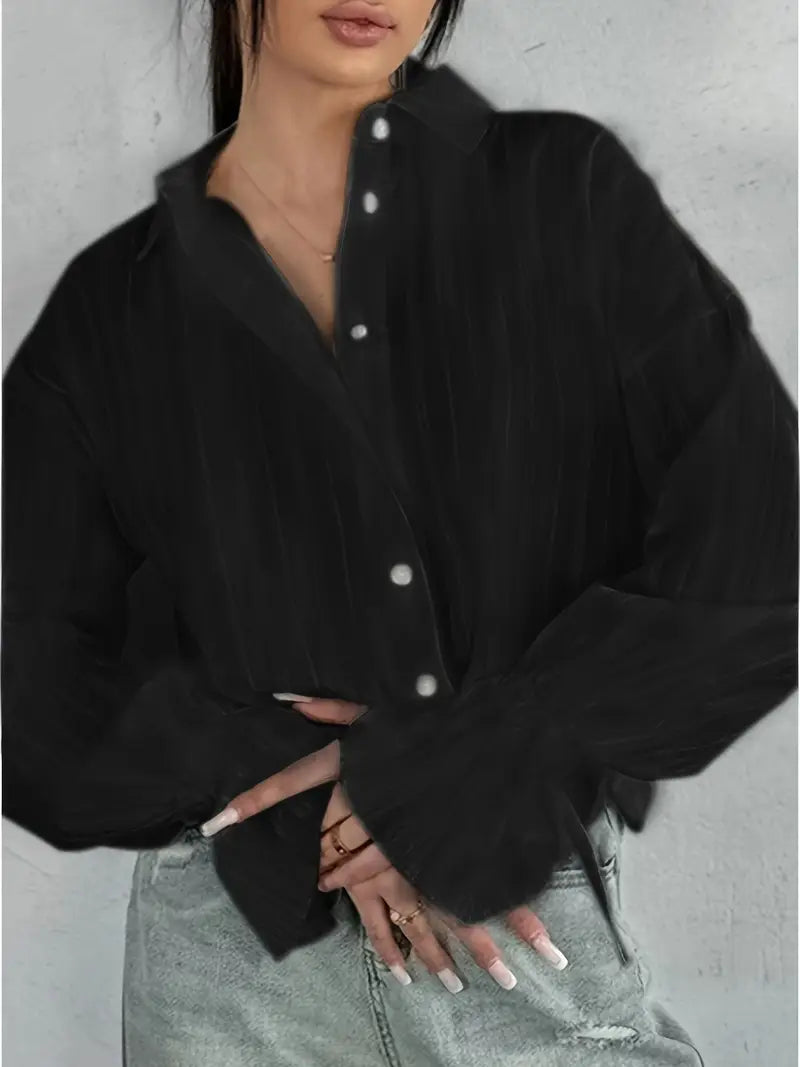 giorna | refined textured blouse with lace details
