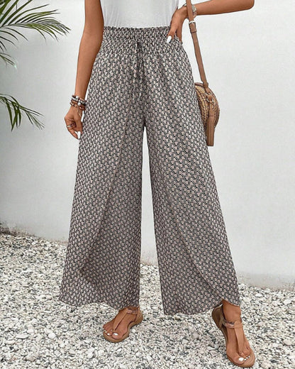 daisy | geometric wide-leg trousers
