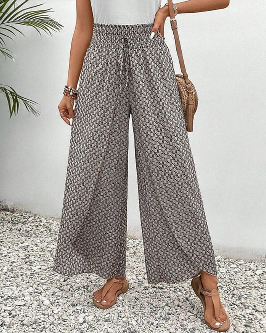 daisy | geometric wide-leg trousers