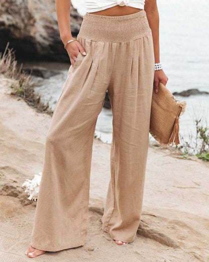 daisy | wide-leg beach pants beige