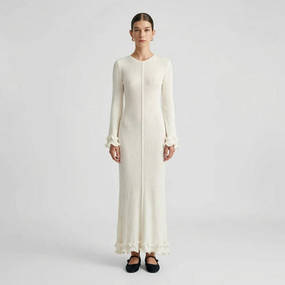Charlotte | Knitted Maxi Dress with Drawstring