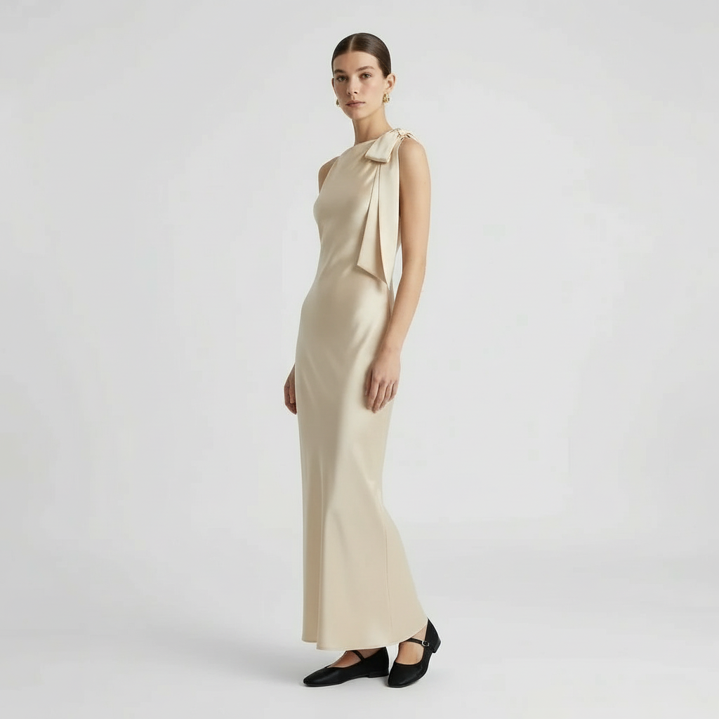 Eleanor | Sleeveless Maxi Dress with Round Neckline