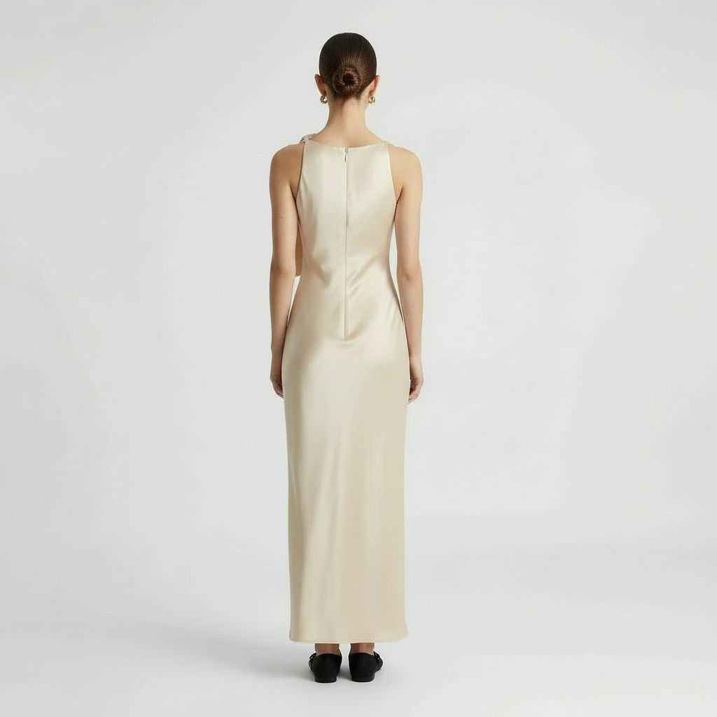 Eleanor | Sleeveless Maxi Dress with Round Neckline