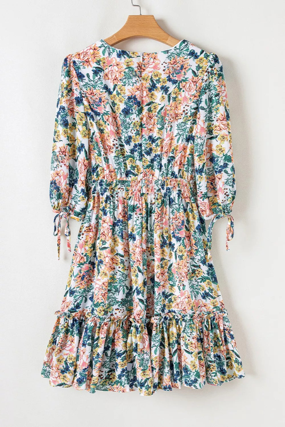 Penny | Floral Print Ruffle Hem Mini Dress