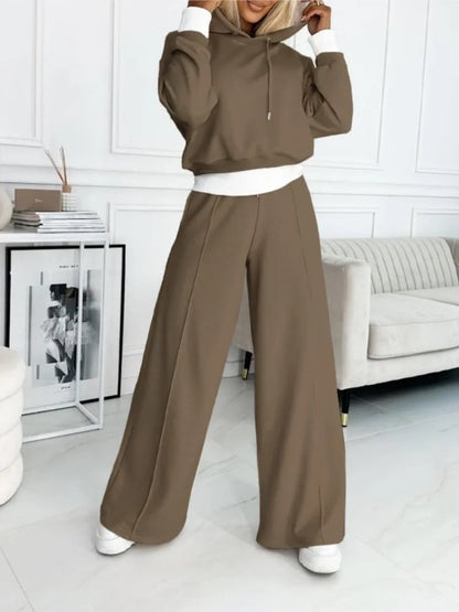 mara | relaxed two-piece summer set brown